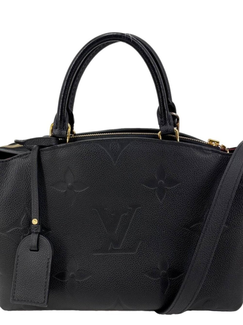 Louis Vuitton Petit Palais Monogram Empreinte Leather Shoulder Bag Black